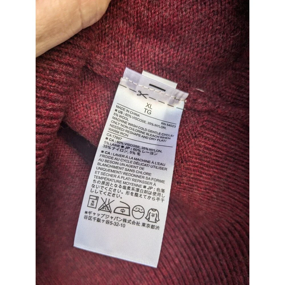 Banana‎ Republic Wool Blend Pullover Crewneck Sweater Mens XL